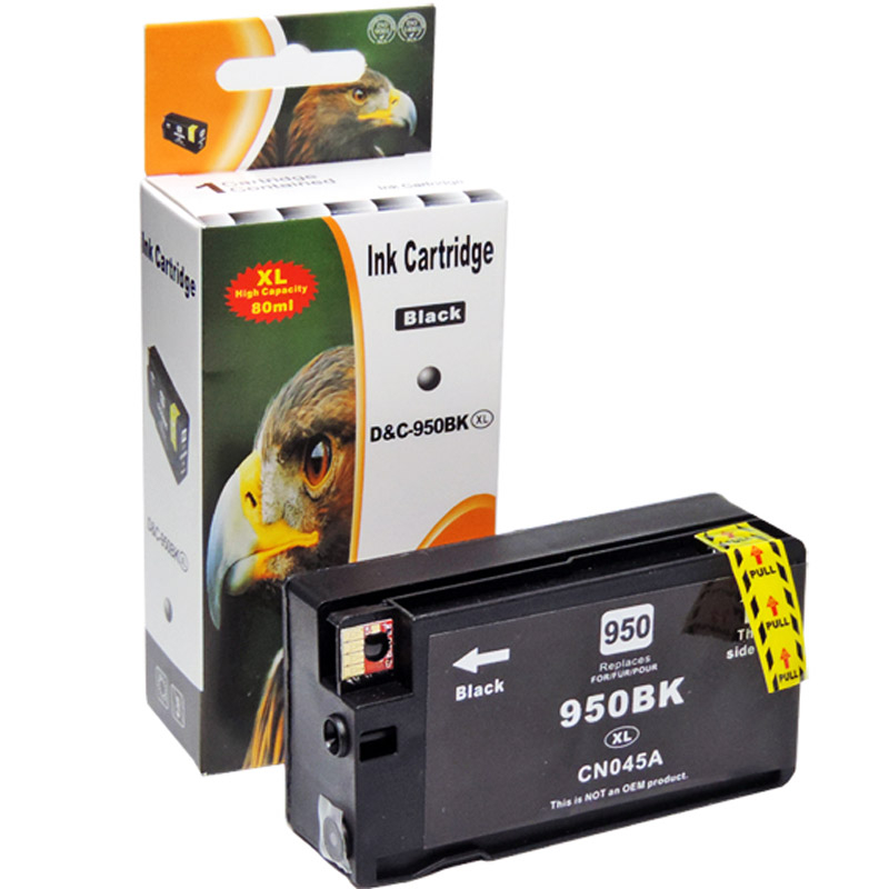 Kompatibel HP 950XL, CN045AE BK Schwarz Black Druckerpatrone f&uuml;r 2.400 Seiten von D&C