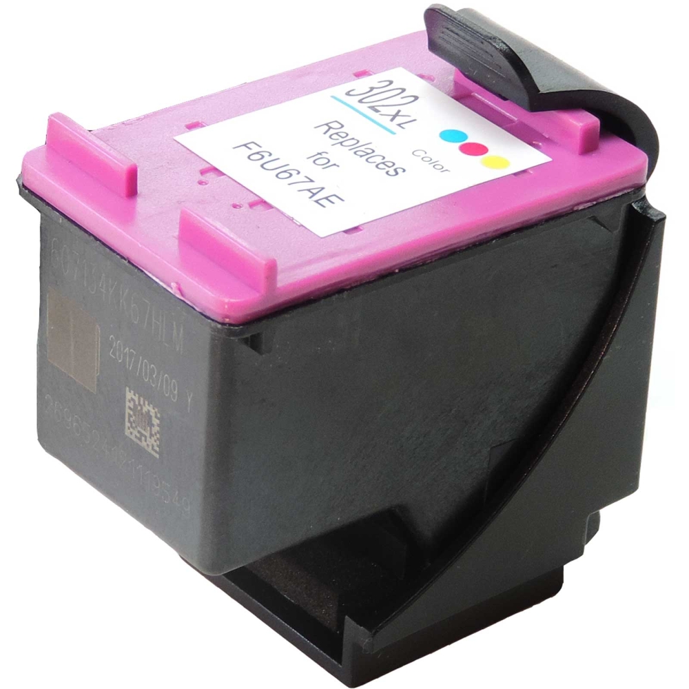 Wiederbef&uuml;llt 2er Set HP 302XL BK F6U68AE + 302XL C F6067AE Druckerpatronen wiederbef&uuml;llt Schwarz + alle Farben von Gigao