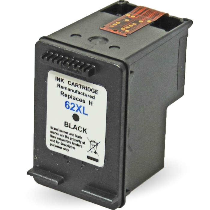Wiederbef&uuml;llt HP 62XL, C2P05AE BK Schwarz Black...