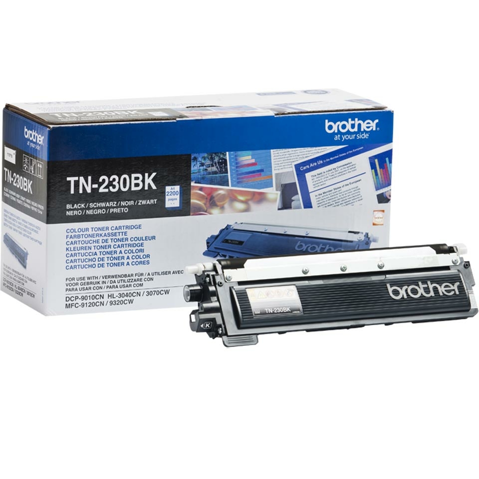 Brother TN 230BK original Tonerpatrone, Schwarz TN230