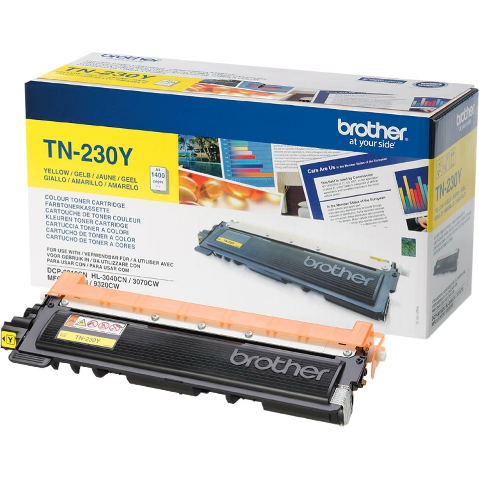 Brother TN 230Y original Tonerpatrone, Gelb TN230