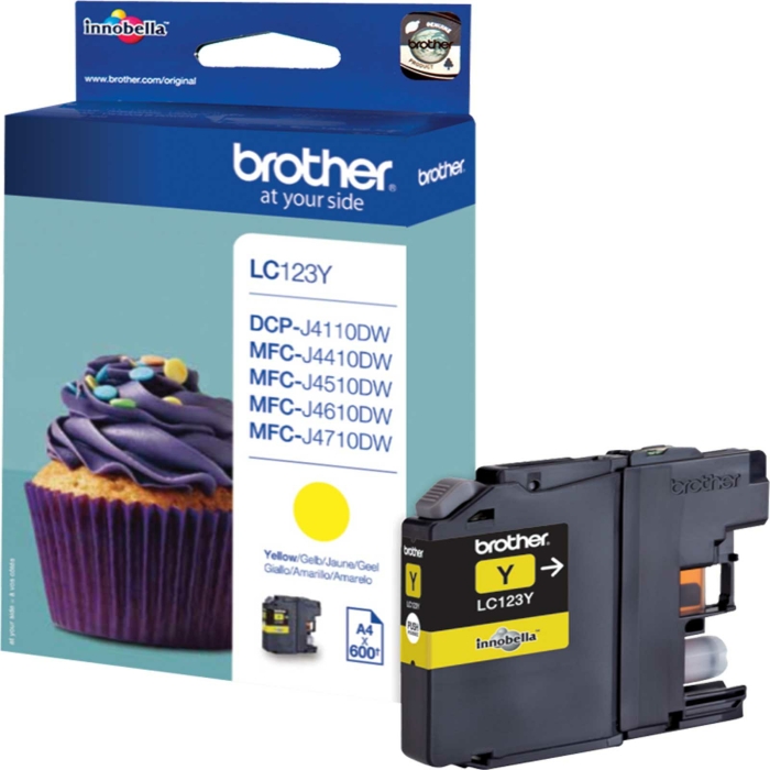 Original Brother Druckerpatrone LC-123Y Tinte Farbe Gelb...