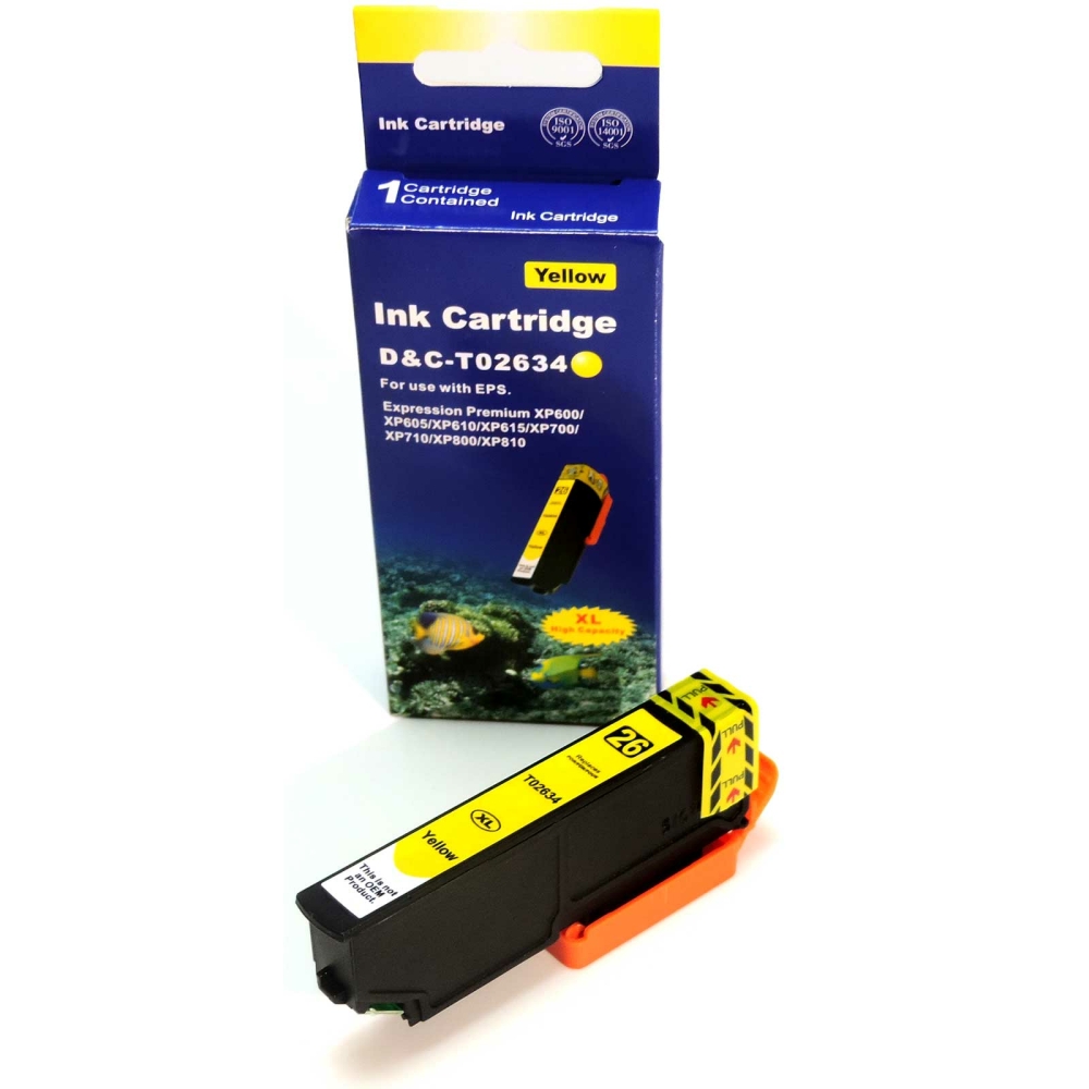 Kompatibel 5er Set Epson T2636, Eisb&auml;r, 26XL, C13T26364010 Druckerpatronen Tinte von D&C