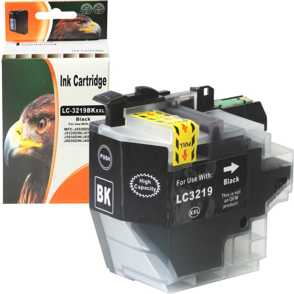 Kompatibel Brother LC-3219 XXL BK Schwarz Black Druckerpatrone f&uuml;r 3.000 Seiten von D&C