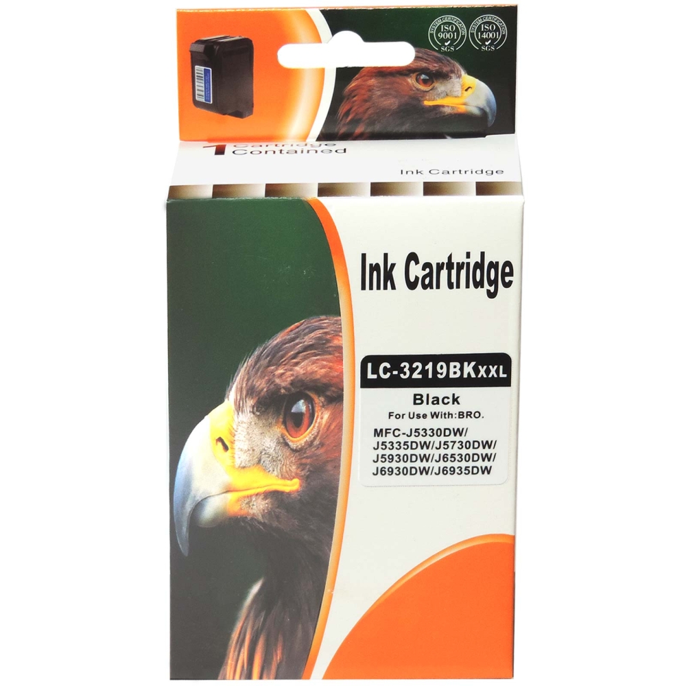 Kompatibel Brother LC-3219 XXL BK Schwarz Black Druckerpatrone f&uuml;r 3.000 Seiten von D&C