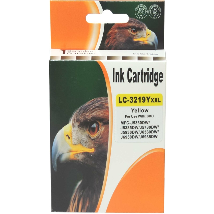 Kompatibel Brother LC-3219 XXL Y Yellow Gelb Druckerpatrone f&uuml;r 1.500 Seiten von D&C
