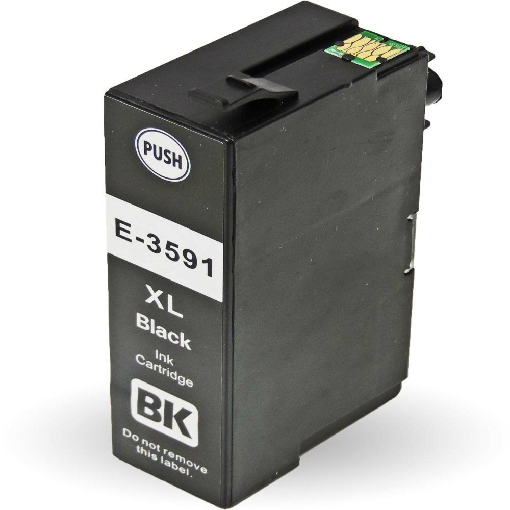 Kompatibel Epson Vorh&auml;ngeschloss, T3591, 35XL, C13T35914010 BK Schwarz Black Druckerpatrone f&uuml;r 2.600 Seiten von D&C