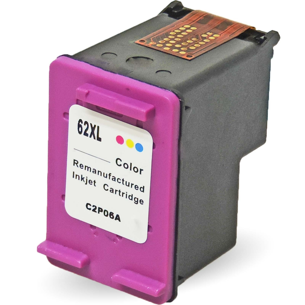 Wiederbef&uuml;llt 3er Set HP C2P05AE / 62XL BK + C2P07AE / 62XL C Druckerpatronen wiederbef&uuml;llt 2x Black + 1x alle Farben von Gigao