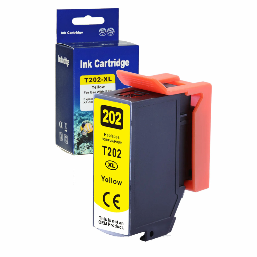 Kompatibel Epson Kiwi, T02H4, 202XL, C13T02H44010 Y Yellow Gelb Druckerpatrone f&uuml;r 650 Seiten von D&C