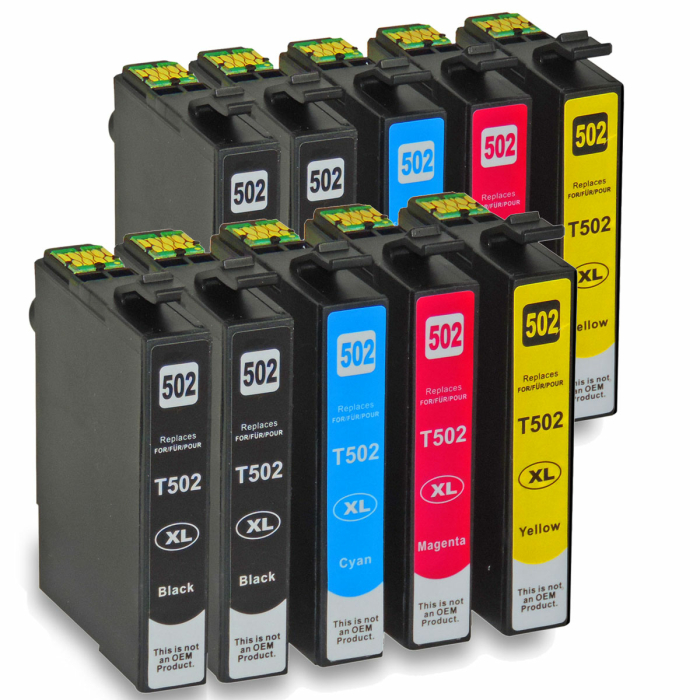 Kompatibel 10er Set Epson Fernglas, T02W6, 502XL,...