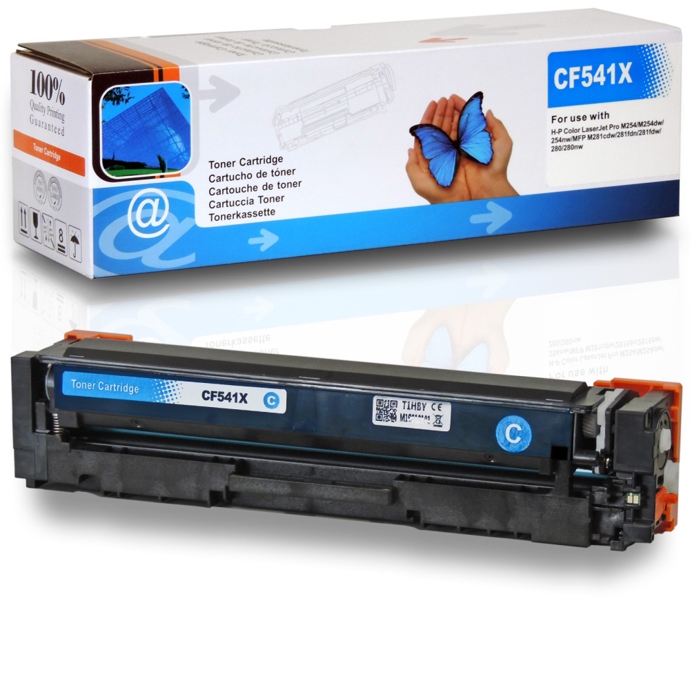Kompatibel HP 203X, CF541X C Cyan Blau Toner Patrone f&uuml;r 2.300 Seiten von D&C