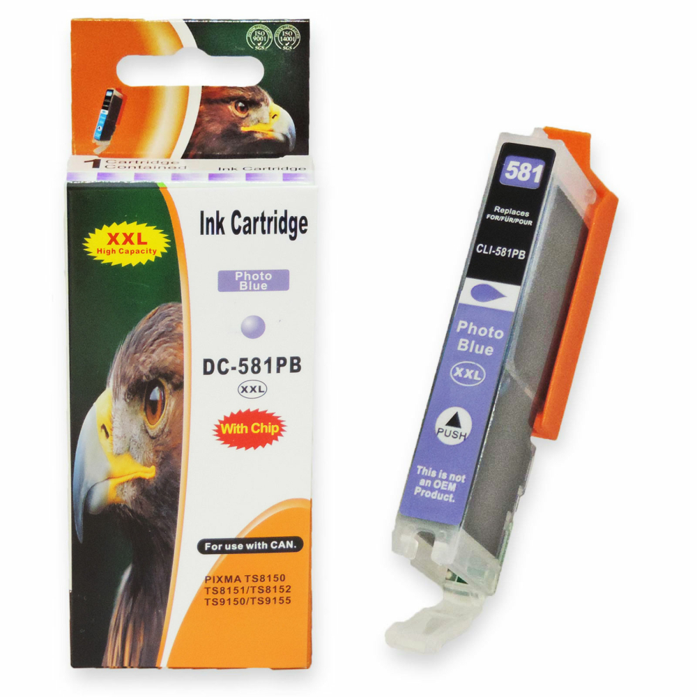 Kompatibel Canon 1999C001, CLI-581 XXL PB Photoblue Foto-Blau Druckerpatrone f&uuml;r 790 Seiten von D&C