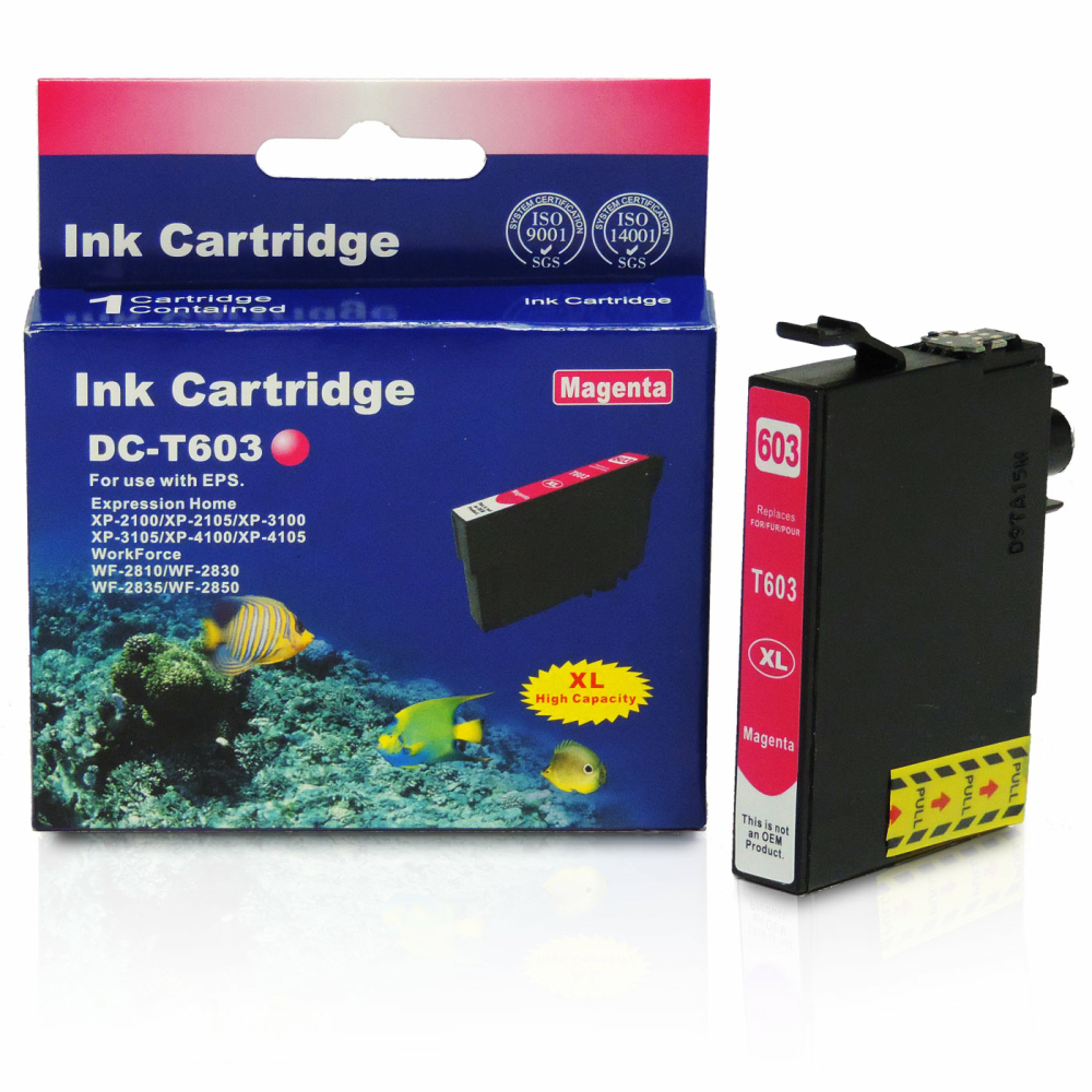 Kompatibel Epson Seestern, T03A3, 603XL, C13T03A34010 M Magenta Rot Druckerpatrone f&uuml;r 350 Seiten von D&C