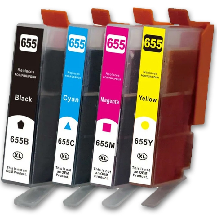 Kompatibel 4er Set HP 655XL Druckerpatronen Tinte von...