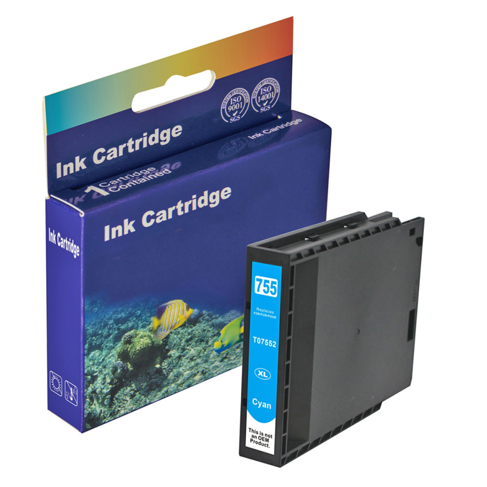 Kompatibel Epson T7552XL, C13T755240 C Cyan Blau Druckerpatrone f&uuml;r 4.000 Seiten von D&C
