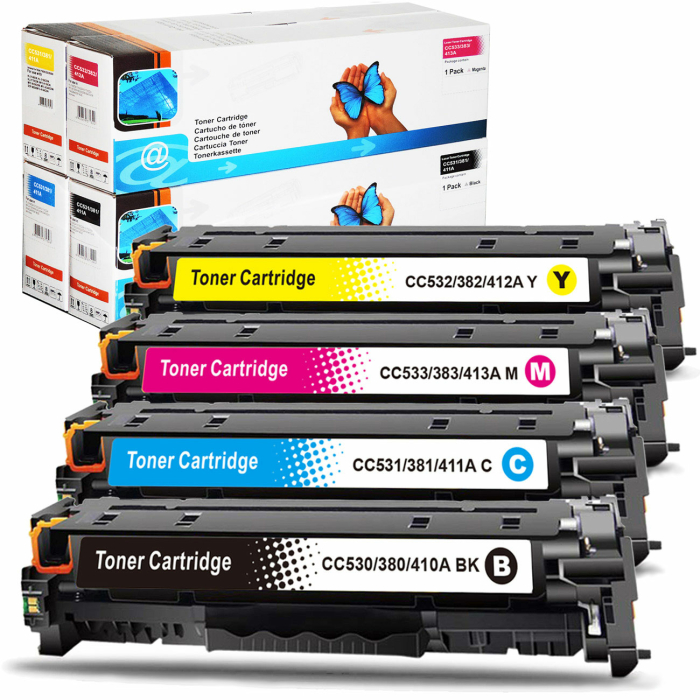 Kompatibel 4er Tonerset f&uuml;r HP Color LaserJet CM2323...