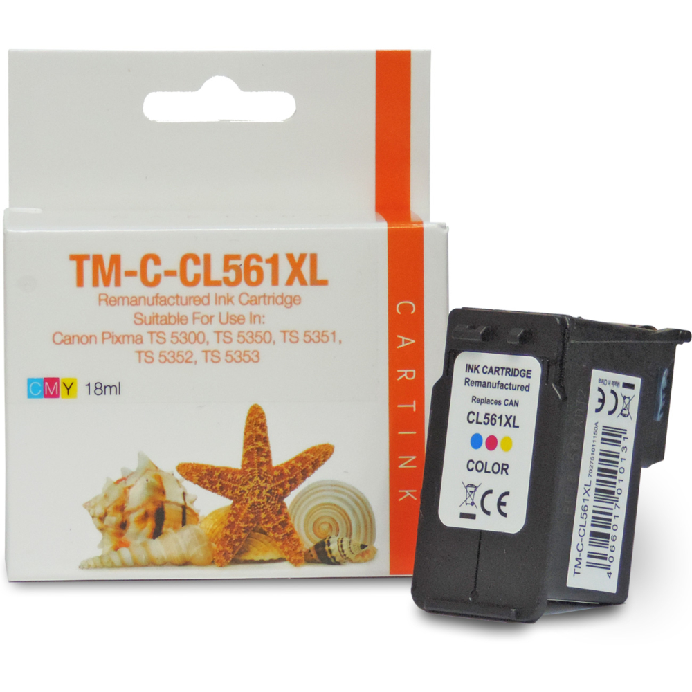 Wiederbef&uuml;llt Canon CL-561 XL, 3730C001 C Color Cyan / Magenta / Gelb Druckerpatrone f&uuml;r 600 Seiten von Gigao