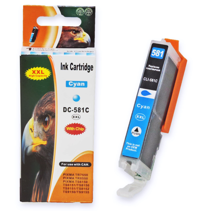 Kompatibel 5er Tintenset f&uuml;r Canon Pixma TS705 (CLI-581 XXL, PGI-580 XXL, 2078C005) Druckerpatronen f&uuml;r Canon Pixma TS 705 Drucker