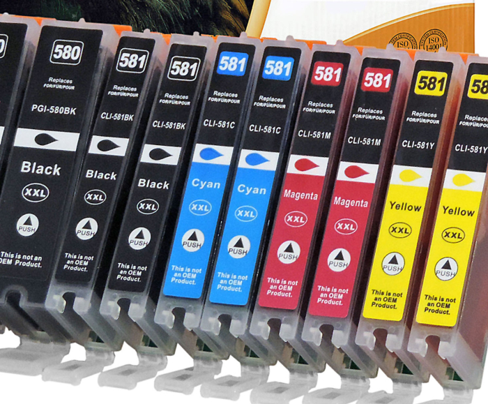 10er Set D&C Tinte f&uuml;r Canon Pixma TS8150 TS8151...