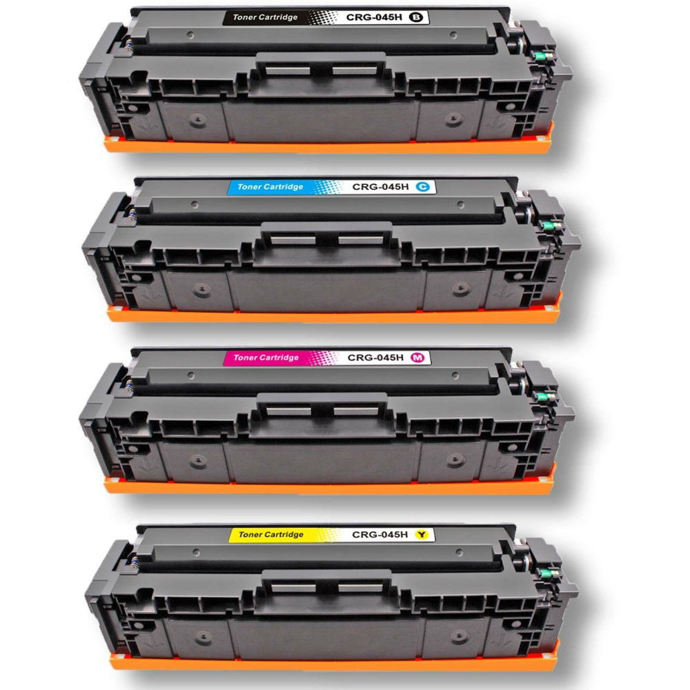Kompatibel 4 Toner Sparset f&uuml;r Canon i-SENSYS LBP-613 Cdw (045H / 045, 045H) Tonerkassetten f&uuml;r Canon i-SENSYS LBP-613 Cdw Drucker