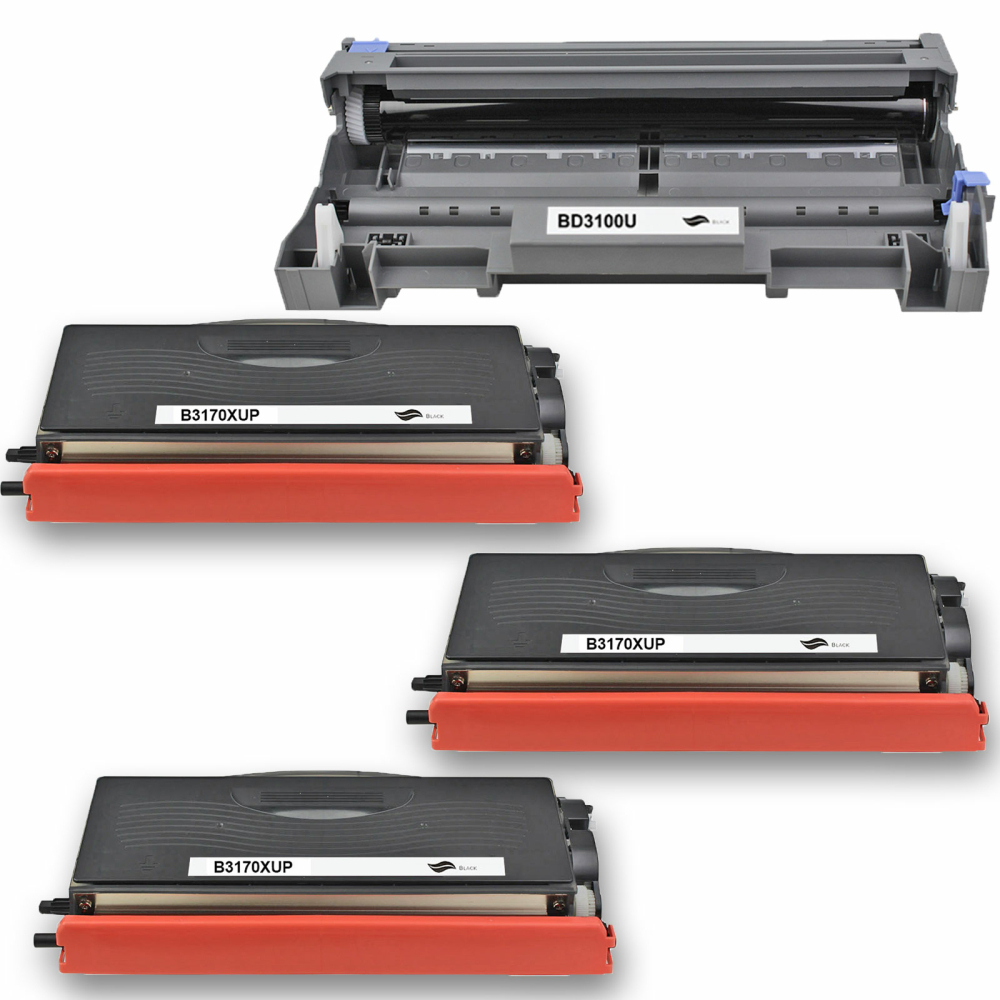 Kompatibel Brother 1x DR-3100 + 3x TN-3170 XL Trommel und Toner Sparset von Gigao