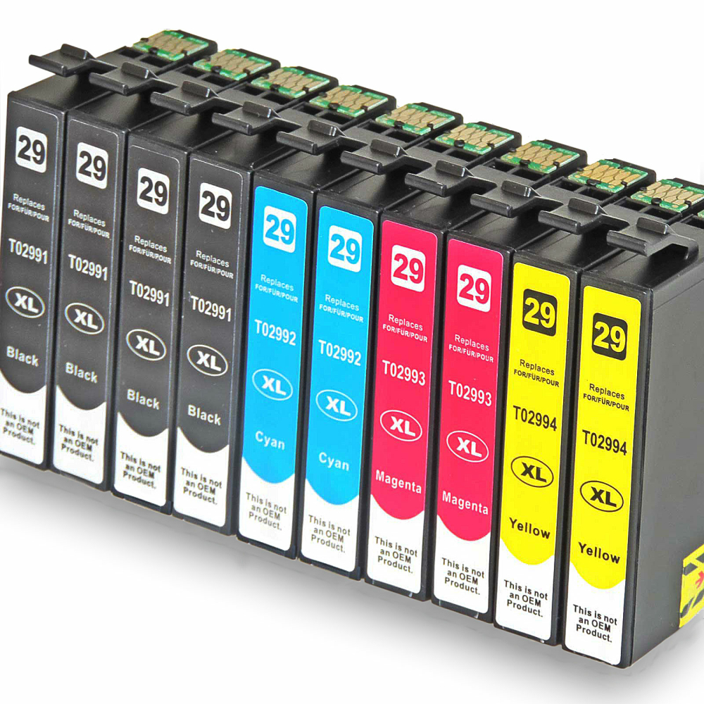Kompatibel 10er Tintenset f&uuml;r Epson Expression Home XP442 (Erdbeere, 29XL, C13T29964010, T2996) Druckerpatronen f&uuml;r Epson Expression Home XP-442 Drucker