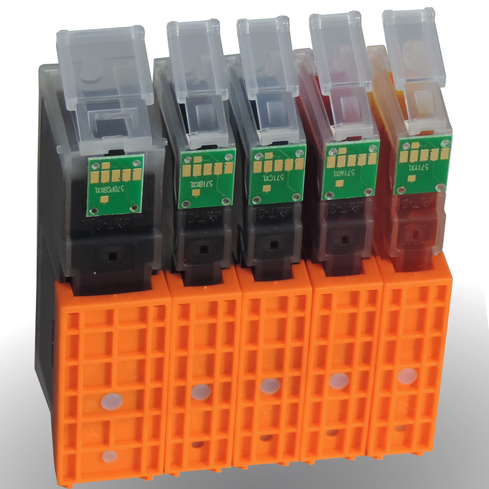 Kompatibel 5er Tintenset f&uuml;r Canon Pixma MG 6850 (PGI-570 XL, CLI-571 XL, 0318C004AA) Druckerpatronen f&uuml;r Canon Pixma MG 6850 Drucker