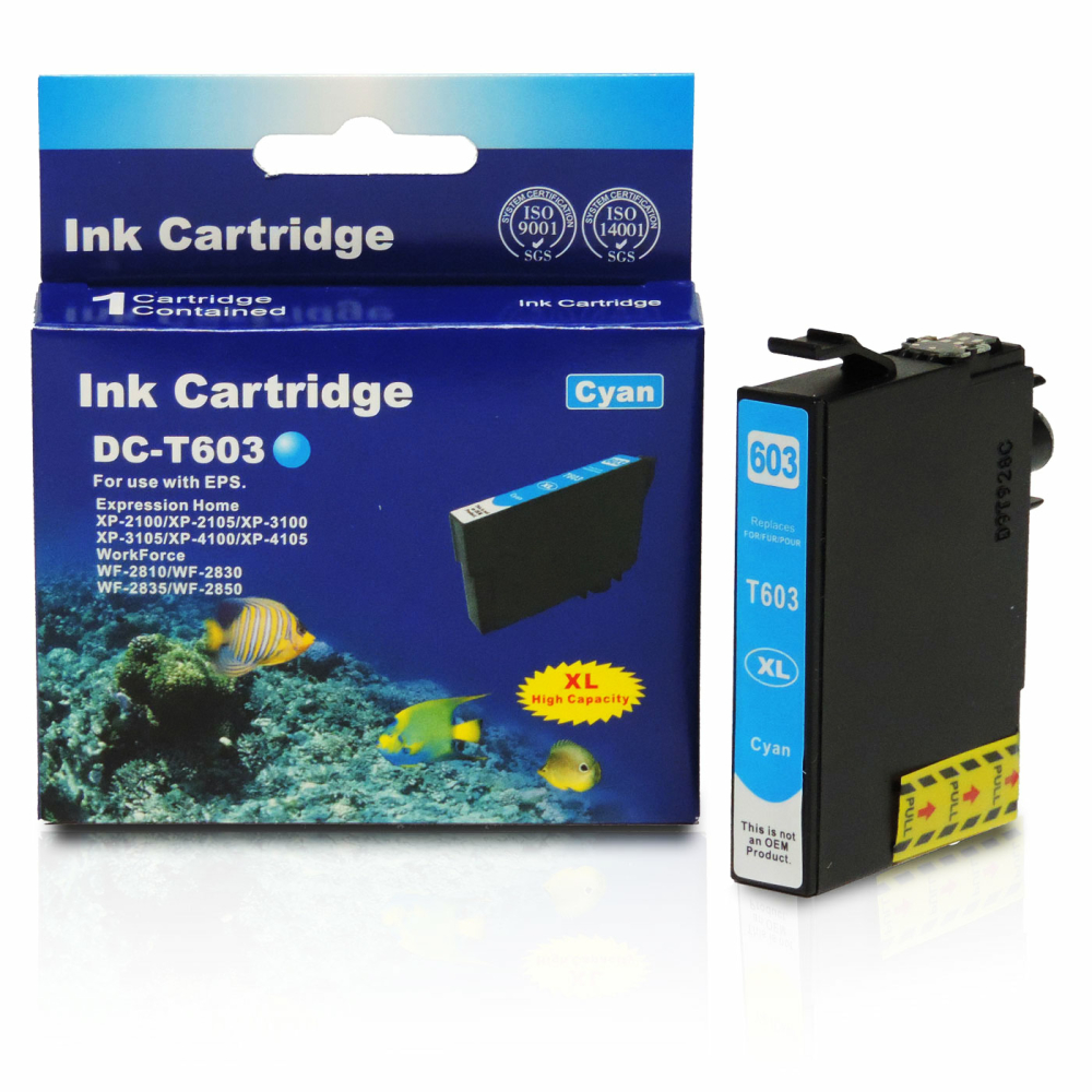 Kompatibel 5er Set Epson Seestern, T03A6, 603XL, C13T03A64010 Druckerpatronen Tinte 2x Schwarz und je 1x Cyan, Magenta und Gelb von D&C