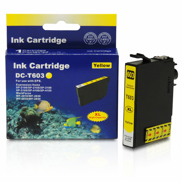 Kompatibel 5er Set Epson Seestern, T03A6, 603XL, C13T03A64010 Druckerpatronen Tinte 2x Schwarz und je 1x Cyan, Magenta und Gelb von D&C