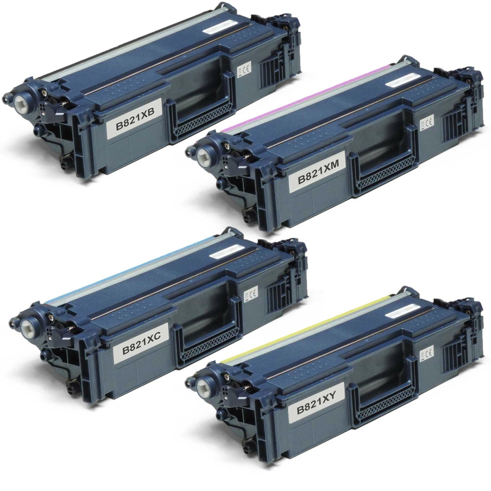Kompatibel Brother TN-821XL BK, TN-821XL C, TN-821XL M, TN-821XL Y Sparset 4 Toner alle Farben von Gigao