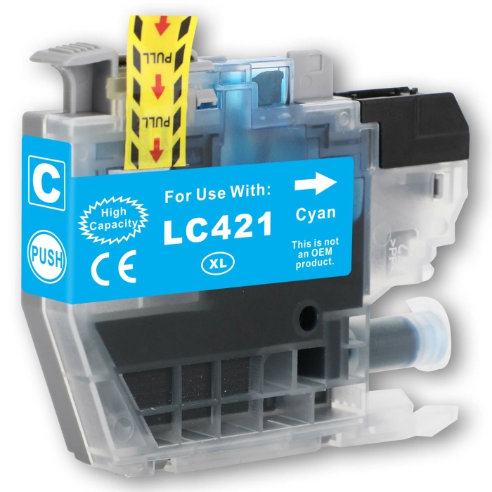 Kompatibel Brother LC-421 XL C Cyan Blau Druckerpatrone...