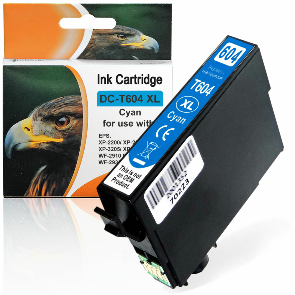 Kompatibel Epson C13T10H24010, 604XL C Cyan Blau Druckerpatrone f&uuml;r 350 Seiten von D&C