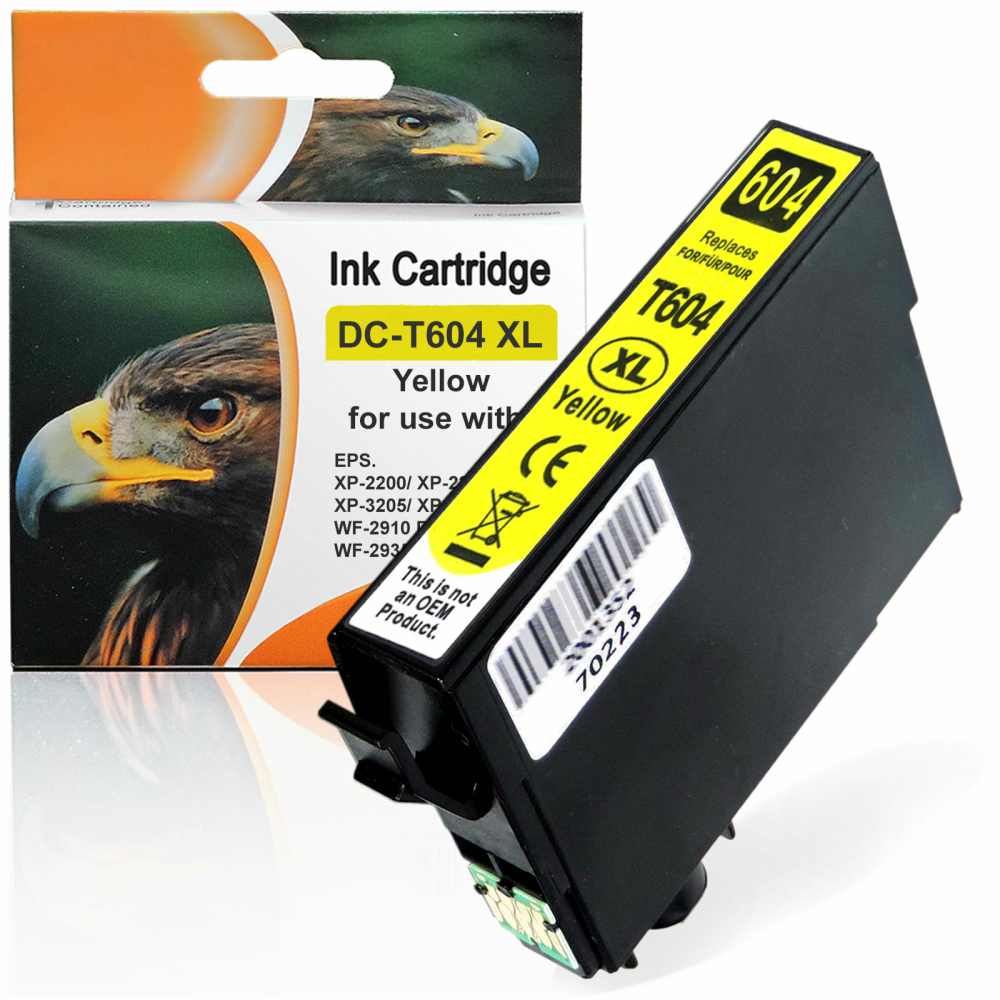 Kompatibel Epson C13T10H44010, 604XL Y Yellow Gelb Druckerpatrone f&uuml;r 350 Seiten von D&C