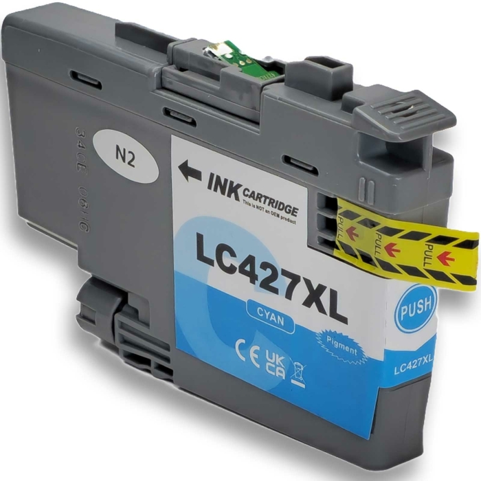 Kompatibel Brother LC-427 XL C Cyan Blau Druckerpatrone...