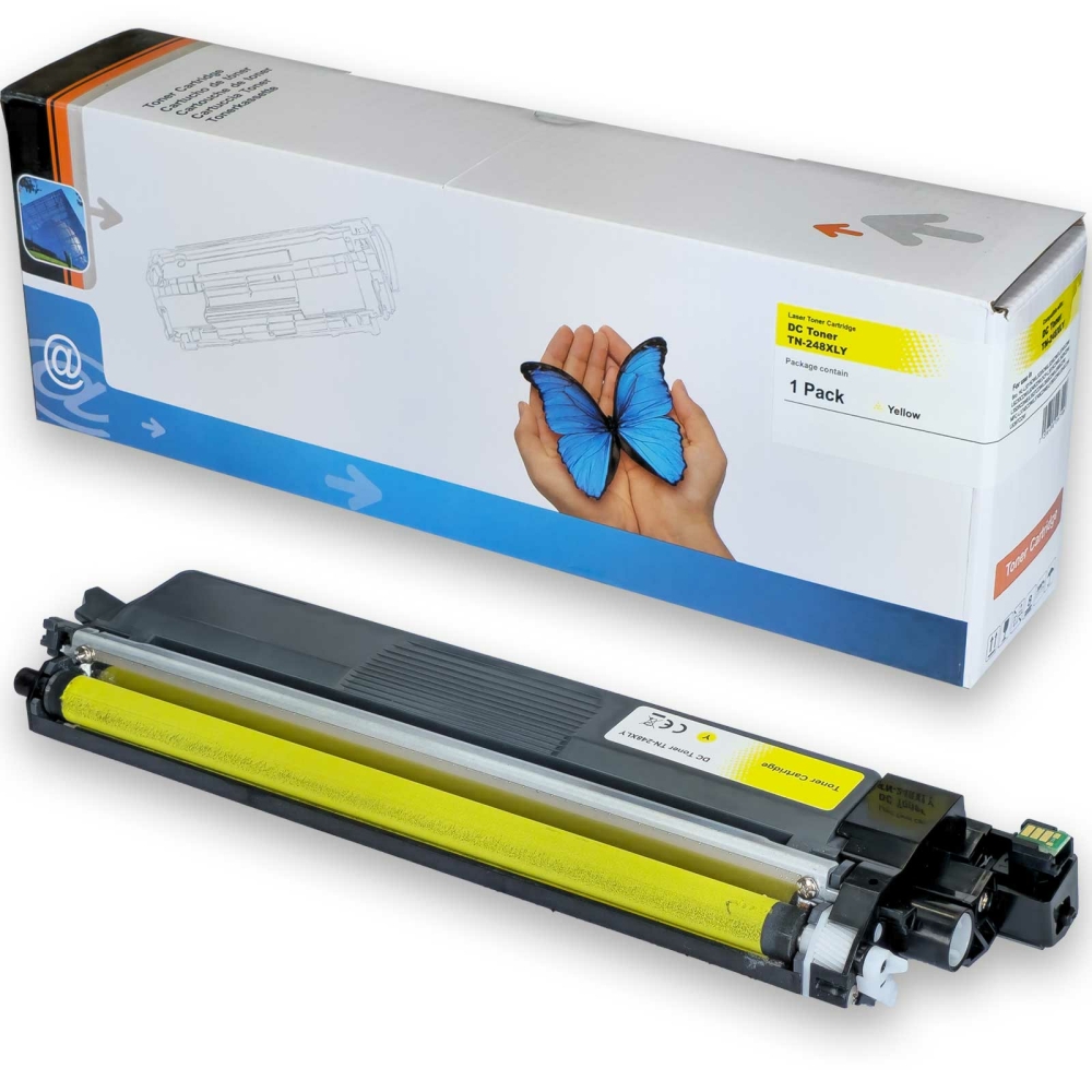 Kompatibel Brother TN-248 XL Y Yellow Gelb Toner Patrone f&uuml;r 2300 Seiten von D&C