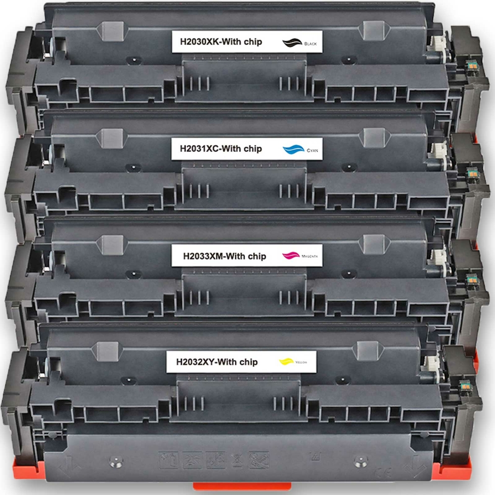 Kompatibel 4er Tonerset f&uuml;r HP Color LaserJet Pro MFP M 454 Series (415X) Tonerkassetten f&uuml;r MFP-M454 Series Drucker