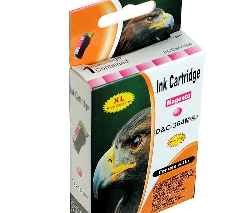 D&C Drukerpatrone Tinte ersetzt HP 364M XL Magenta Rot f&uuml;r HP Photosmart Drucker