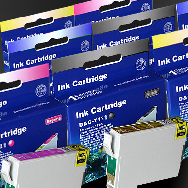 Kompatibel 10er Set Epson Hirsch, T1306, T130, C13T13064010 Druckerpatronen Tinte alle Farben von D&C