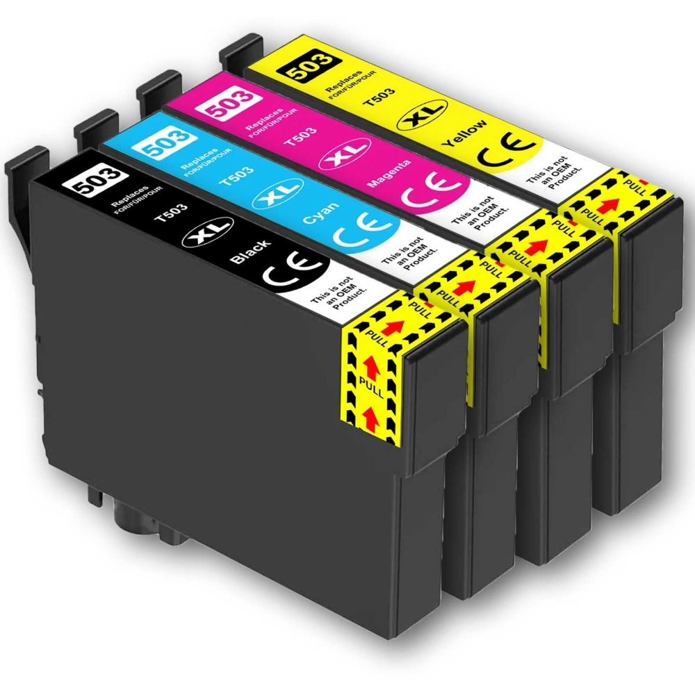D&C 503XL 4er-Set Tintenpatronen f&uuml;r Epson WorkForce WF-2960 Series - Hohe Reichweite, Brillante Farben