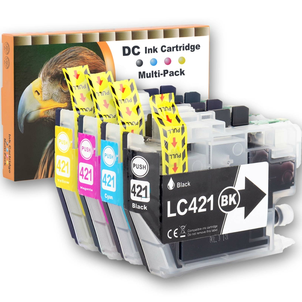 Gigao LC-421 Tintenpatronen Set kompatibel mit Brother f&uuml;r DCP-J1050DW - 4er Multipack