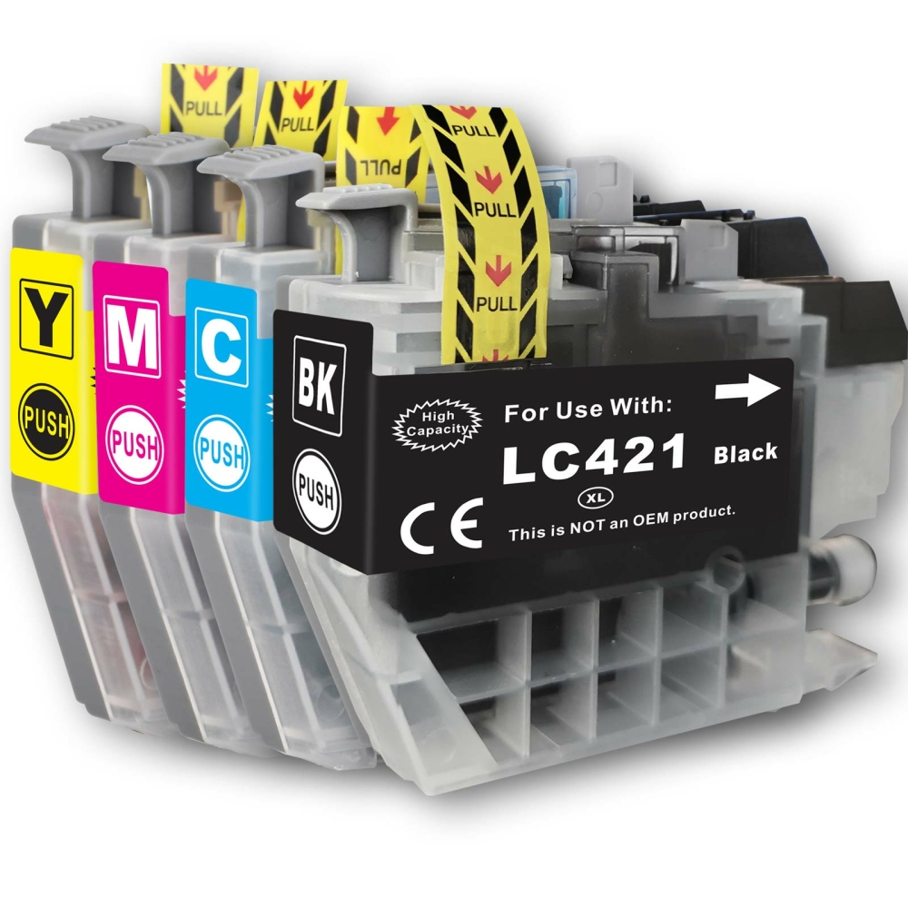 Gigao LC-421 XL Tintenpatronen Set kompatibel mit Brother f&uuml;r DCP-J1800DW - 4 Farben Multipack