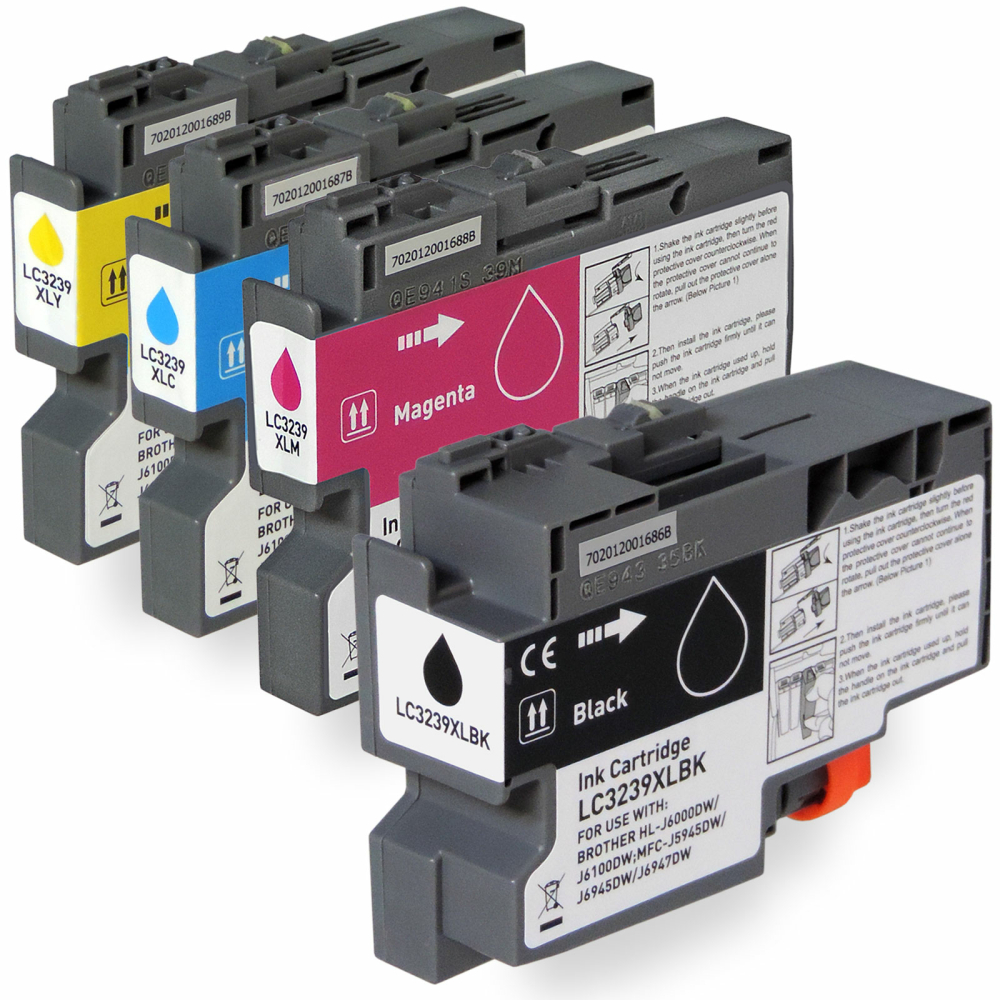 Gigao LC-3239XL Tintenpatronen-Set kompatibel mit Brother f&uuml;r HL-J6100DW - 4 Farben CMYK
