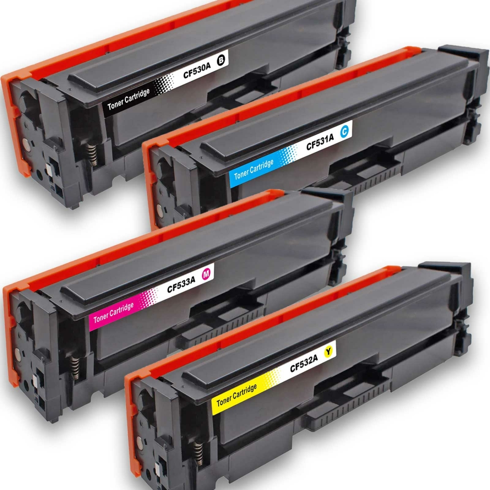 D&C Toner-Set f&uuml;r HP Color LaserJet Pro M154nw (205A) - 4 Farben Kompatibel