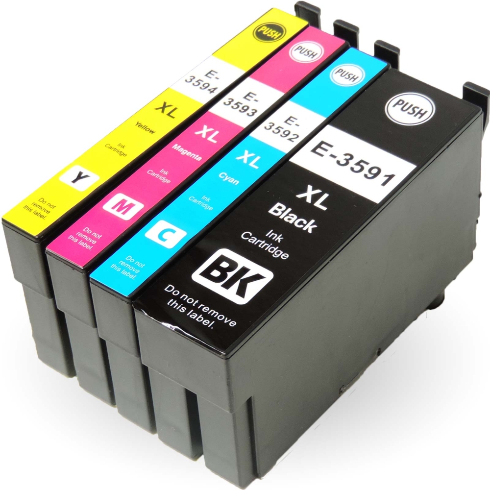 D&C T3596 35XL Tintenpatronen Kompatibel f&uuml;r Epson WorkForce Pro WF-4725 DWF (4er Set)