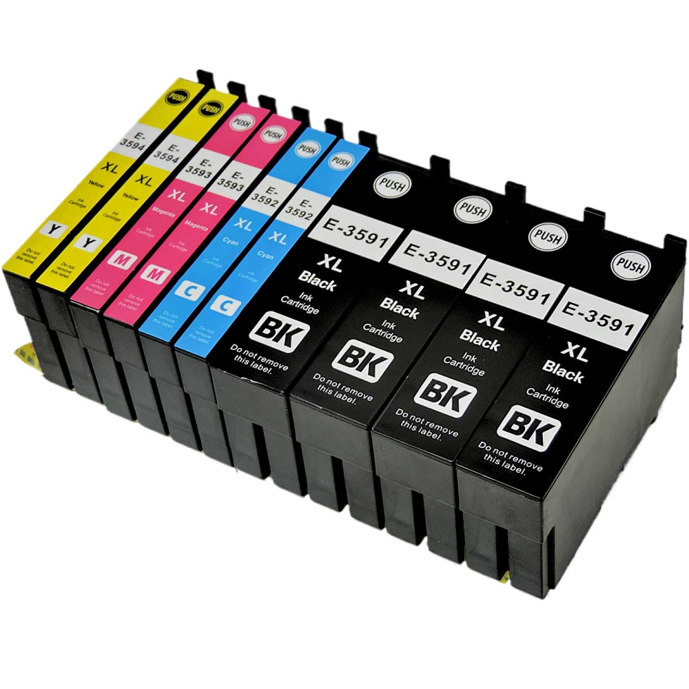 D&C 10er Set Tintenpatronen T3596 35XL kompatibel f&uuml;r Epson WorkForce Pro WF-4725 DWF