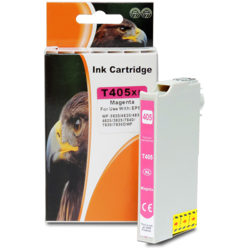D&C Kompatible Epson 405XL Tintenpatrone Magenta f&uuml;r WorkForce Pro WF-4820 DWF (1100 Seiten)