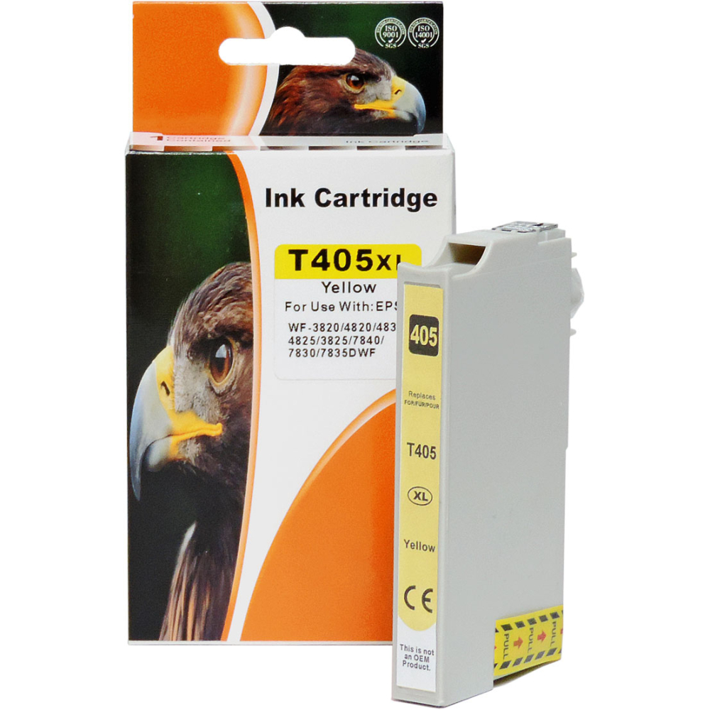 D&C 405XL Gelb Tintenpatrone f&uuml;r Epson WorkForce WF-7835 DTWF (1100 Seiten)