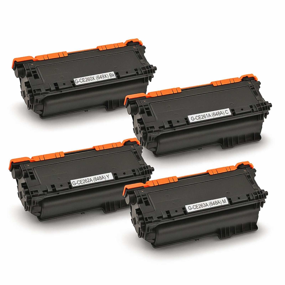 Kompatibel HP CE260X / 649X BK, CE261X / 648A C, CE263X / 648A M, CE262X / 648A Y Sparset 4 Toner alle Farben von Gigao