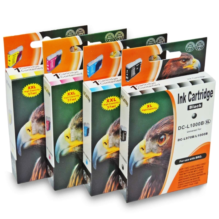 Kompatibel Brother LC-970 XXL, LC-1000 XXL Set 4...