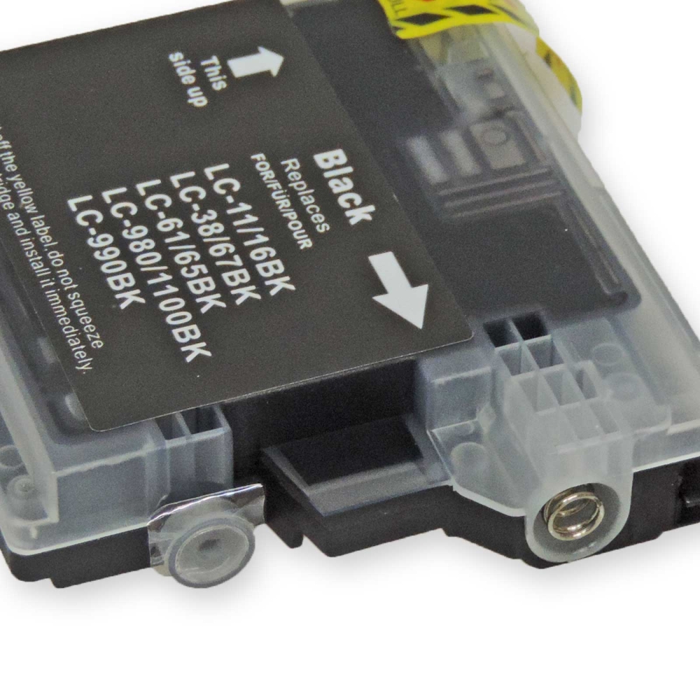 Kompatibel Brother LC-980, LC-1100 BK Schwarz Black Druckerpatrone f&uuml;r 450 Seiten von D&C